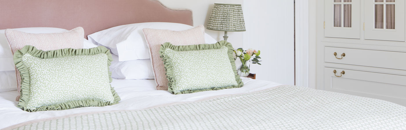 Pink & Green Country Cottage Bedroom