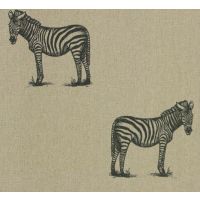 Sample-Zebra Printed Linen Fabric Sample
