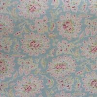 Duck Egg Blue Floral Fabric