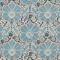Arbour Cotton Fabric Indigo Blue Floral