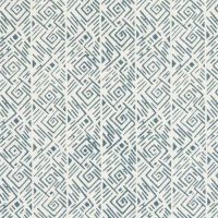 Blue and White Geometric Fabric