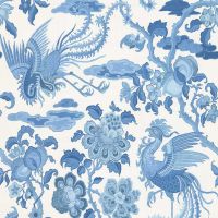 Blue Chinoiserie Wallpaper