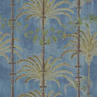 Blue Palm Leaf Wallpaper