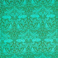 Brer Rabbit Fabric Olive Green Turquoise