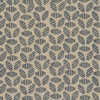 Bumble Bee Linen Fabric Indigo Blue