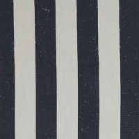 Charlie Stripe Linen Fabric Black Navy