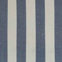 Charlie Stripe Linen Fabric Dusk Dark Blue