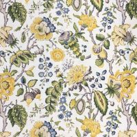 Chatterpie Linen Fabric Greenway Yellow