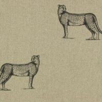 Sample-Cheetah Printed Linen Fabric Sample
