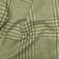 Chiffchaff Plaid Fabric Green Finch Wool