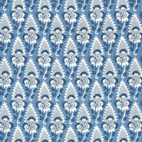Cornwall Linen Fabric Blue Floral
