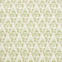Cornwall Linen Fabric Green and Beige Floral
