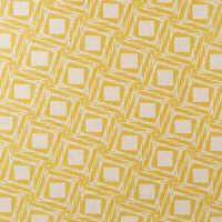 Yellow Geometric Linen Fabric