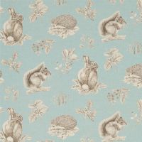 Squirrel & Hedgehog Linen Fabric