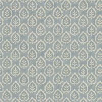 Fencott Wallpaper Blue and Beige Leaf Print