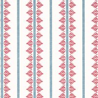 Fern Stripe Wallpaper Red and Blue