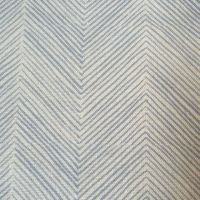 Herringbone Print Linen Fabric Faded Indigo Blue
