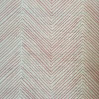 Herringbone Print Linen Fabric Faded Red