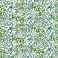 Hothouse Outdoor Fabric Tropical Green Turquoise