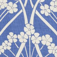Sample-Ianthe Bloom Stencil Linen Fabric Sample