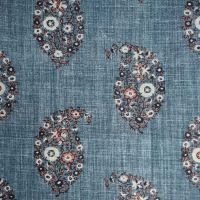 Jessamy Paisley fabric in Denim Blue