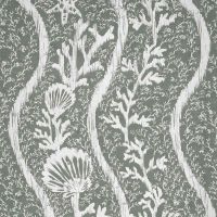 Koralion Wallpaper Seagrass Grey Floral Striped