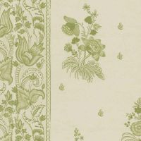 Korond Floral Wallpaper Beechnut Green Striped