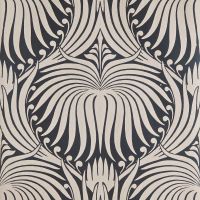 Lotus Wallpaper Off-Black Charleston Gray