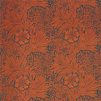 Marigold Fabric Navy Blue Burnt Orange