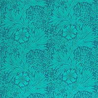 Marigold Fabric Navy Blue Turquoise