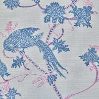 Navy Blue Bird Fabric