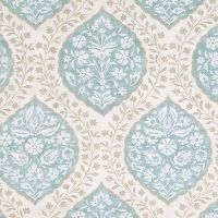 Duck Egg Blue Floral Fabric