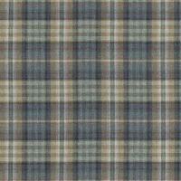 Nevis Wool Fabric Blue Plaid