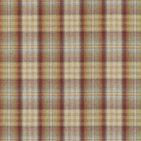 Nevis Wool Fabric Red Stone Plaid