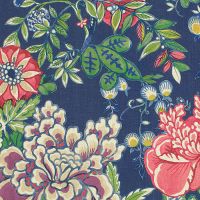 Peony Garden Navy Detail