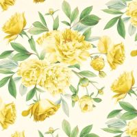 yellow floral linen