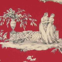 Plaisirs D'ete Cotton Fabric Red Toile