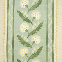 Polly Stripe Fabric Moss
