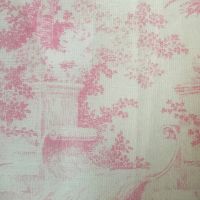 Pompadour Toile Fabric Ballerina Pink Linen