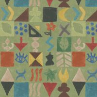 Potato Print Wallpaper Green Detail