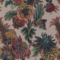 Red and Green Floral Fabric