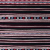 Romany Weave Fabric Wine Red Blue Striped