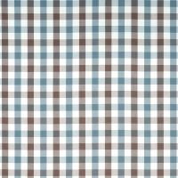 Saybrook Check Cotton Fabric Brown and Slate Blue