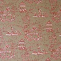 Sichuan Fabric Pink Toile Linen Union