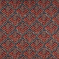 Sotherton Embroidered Fabric Red Teal Orange