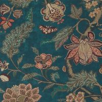 Teal Flower Fabric