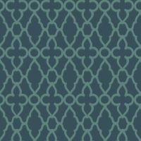 Treillage Green and Blue Wallpaper
