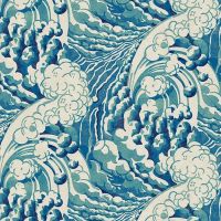 Blue Green Waves Wallpaper
