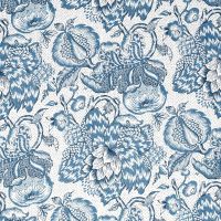 Westmont Linen Fabric Blue Large Floral