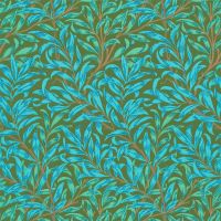 Willow Bough Wallpaper Olive Green Turquoise